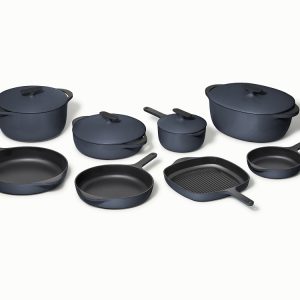 Deluxe Enameled Cast Iron Set Midnight Blue