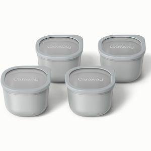Dot Container Set of 4 Small Sauce Storage Container Insert BPA-Free