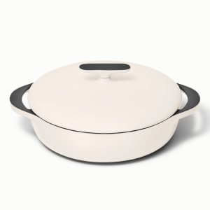3.5 qt Enameled Cast Iron Braiser Pan with Lid