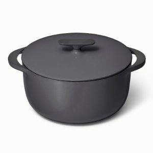 6.5 qt Enameled Cast Iron Dutch Oven Charcoal