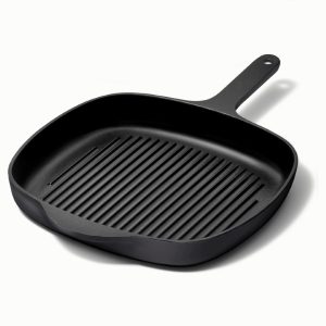 Enameled Cast Iron Grill Pan - 10.5" Charcoal