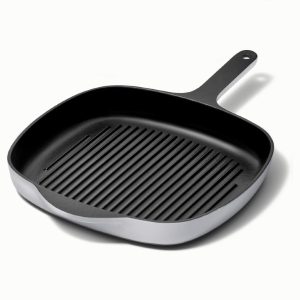 Enameled Cast Iron Grill Pan - 10.5" Gray