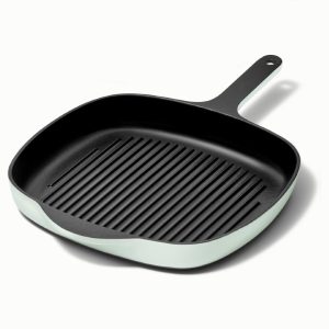 Enameled Cast Iron Grill Pan - 10.5" Light Mist