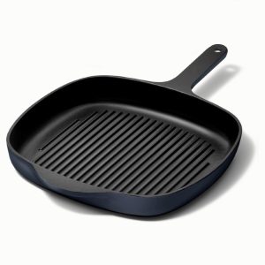 Enameled Cast Iron Grill Pan - 10.5" Midnight Blue