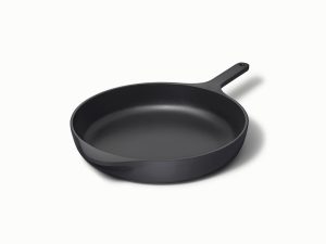 12” Enameled Cast Iron Large Skillet Charcoal