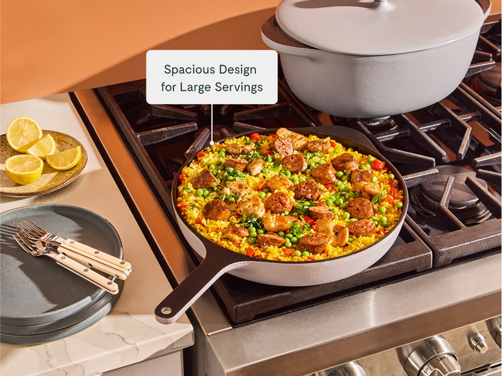 12” Enameled Cast Iron Large Skillet - Image 5