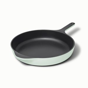 12” Enameled Cast Iron Large Skillet Light Mist