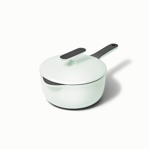 1.8 qt Enameled Cast Iron Mini Sauce Pan Light Mist