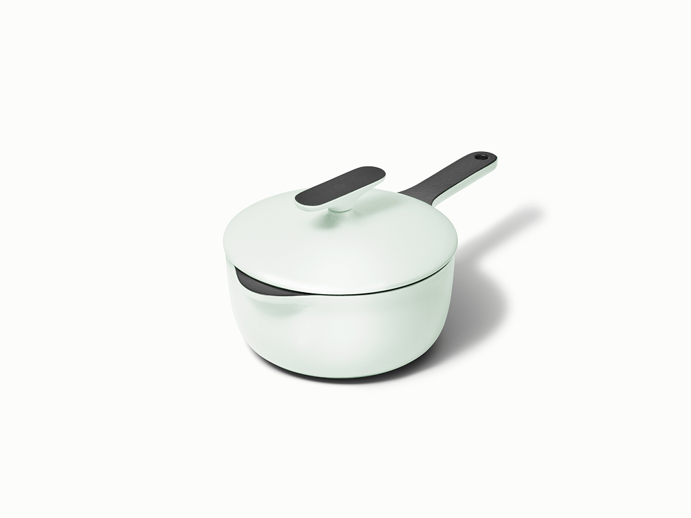 1.8 qt Enameled Cast Iron Mini Sauce Pan Light Mist
