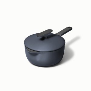 1.8 qt Enameled Cast Iron Mini Sauce Pan Midnight Blue