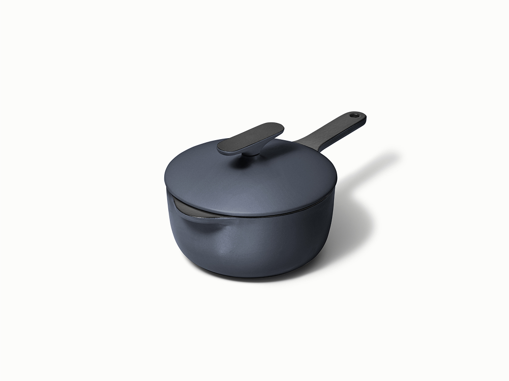 1.8 qt Enameled Cast Iron Mini Sauce Pan Midnight Blue