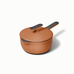 1.8 qt Enameled Cast Iron Mini Sauce Pan Rust