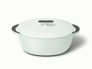 Caraway 8.5 qt Enameled Cast Iron Oval Dutch Oven Light Mist