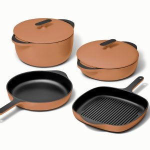 Enameled Cast Iron Pots and Cookware Set Rust