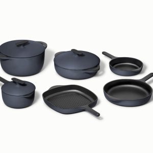 Enameled Cast Iron & Minis Set Midnight Blue