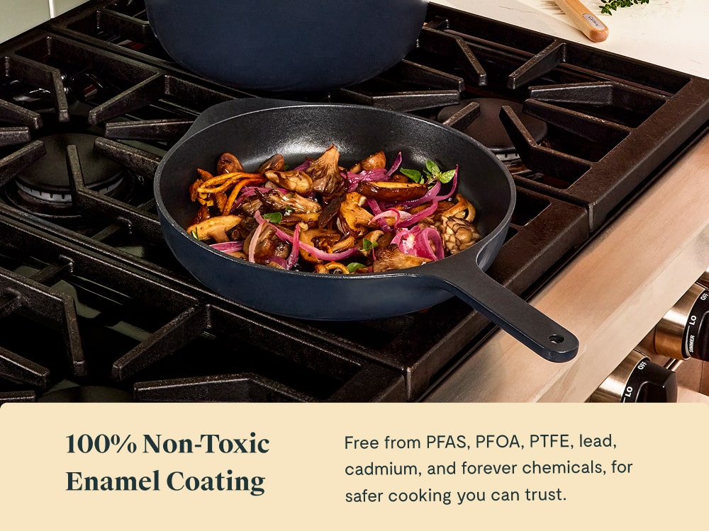 Enameled Cast Iron Skillet Duo Light Mist - Image 3
