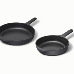 Enameled Cast Iron Skillet Duo Charcoal