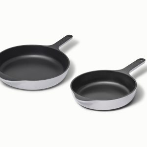 Enameled Cast Iron Skillet Duo Gray