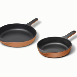 Enameled Cast Iron Skillet Duo Rust