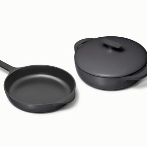 Cast Iron Skillet & Braiser Duo Charcoal