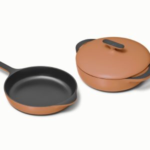Cast Iron Skillet & Braiser Duo Rust