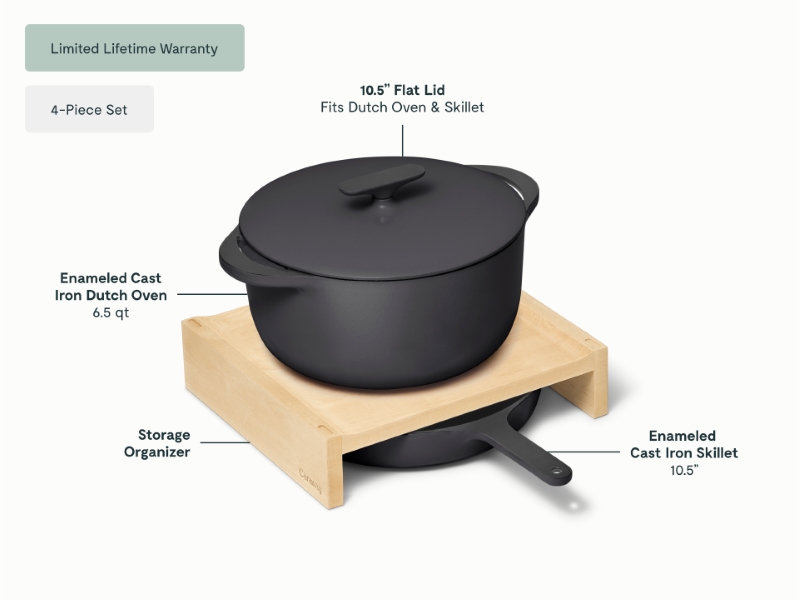 Cast Iron Skillet & Dutch Oven Duo Charcoal - Image 2