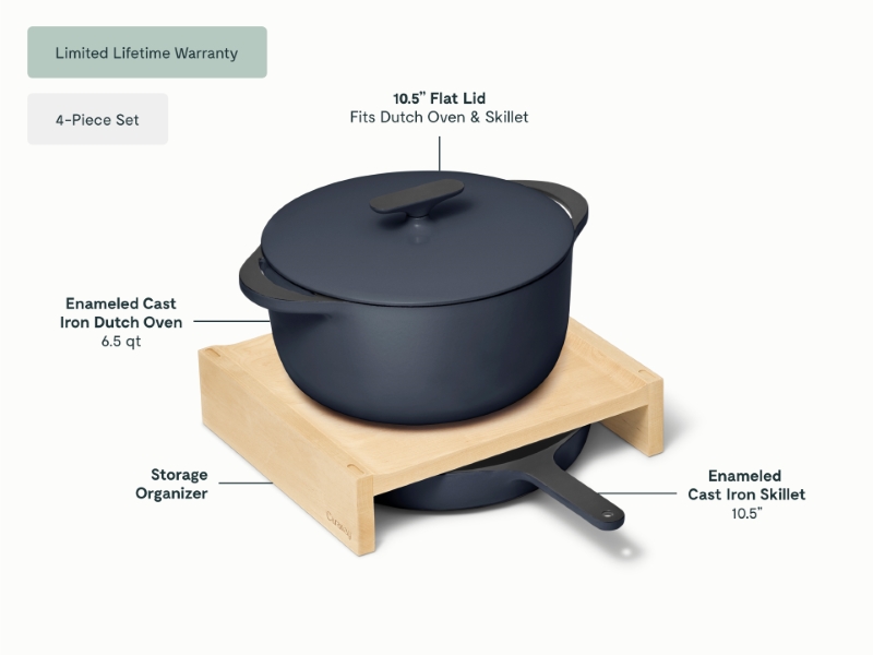 Cast Iron Skillet & Dutch Oven Duo Midnight Blue - Image 2