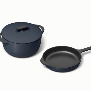 Cast Iron Skillet & Dutch Oven Duo Midnight Blue