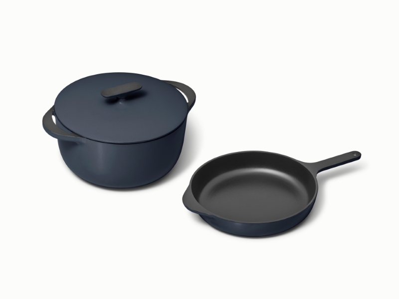 Cast Iron Skillet & Dutch Oven Duo Midnight Blue