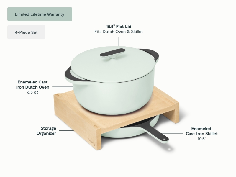 Cast Iron Skillet & Dutch Oven Duo Light Mist - Image 2