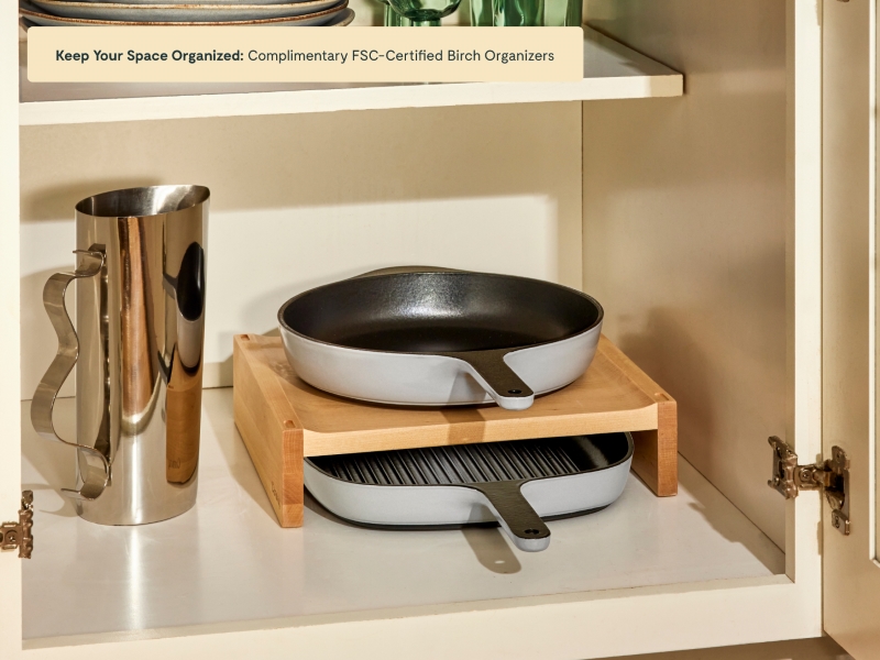 Cast Iron Skillet & Grill Pan Duo Midnight Blue - Image 4