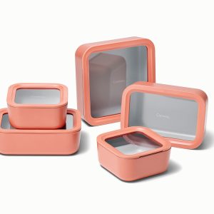 Glass Food Storage Containers with Lids Perracotta