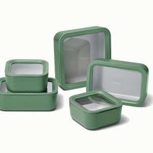 Glass Food Storage Containers with Lids Sage