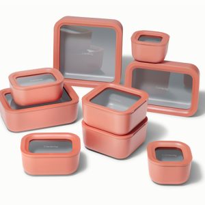Food Storage + Minis Set Glass Food Storage Containers with Lids Perracotta