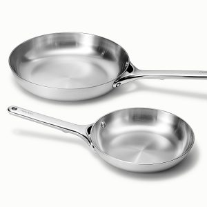 Stainless Steel Fry Pan Duo