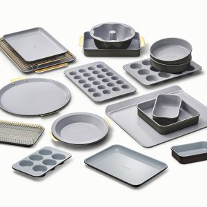Full Ceramic Bakeware Set 22-Piece Non-Stick Ceramic Set Black