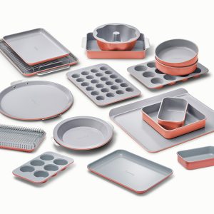 Full Ceramic Bakeware Set 22-Piece Non-Stick Ceramic Set Perracotta
