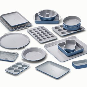 Full Ceramic Bakeware Set 22-Piece Non-Stick Ceramic Set Slate