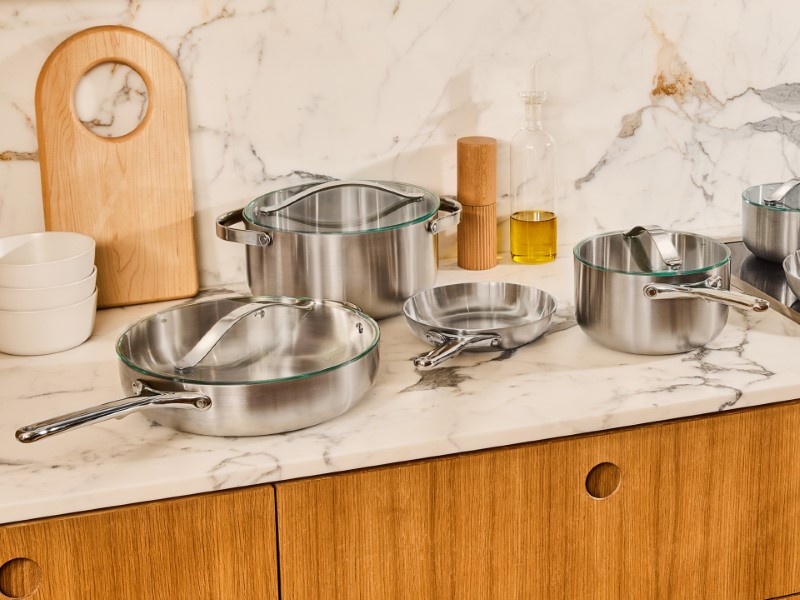 Glass Lid Set of 3 for Pans with Lid Organizer - Image 5