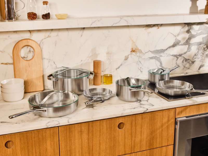 Glass Lid Set of 4 for Pans with Lid Organizer - Image 4