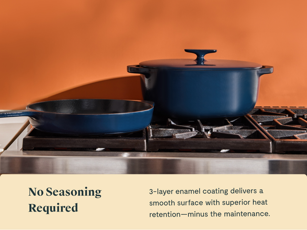 Large Enameled Cast Iron Duo Rust - Image 3