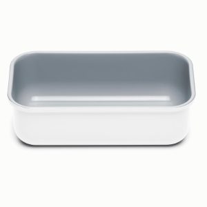 Non-Toxic Ceramic Loaf Pan (1 lb) Non-Stick Bread Pan White