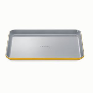 Medium Baking Sheet Jelly Roll Pan Non-Toxic Ceramic Coating Marigold