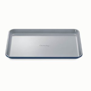 Medium Baking Sheet Jelly Roll Pan Non-Toxic Ceramic Coating Navy
