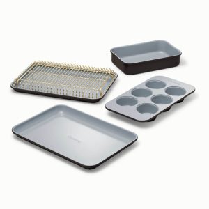 Ceramic-Coated Mini Baking Pans Mini Bakeware Set Black