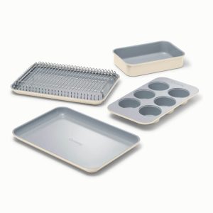 Ceramic-Coated Mini Baking Pans Mini Bakeware Set Cream