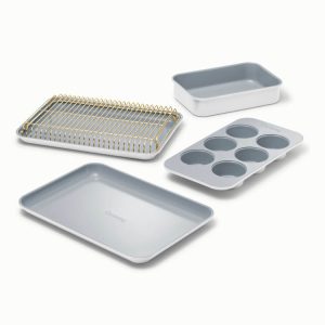 Ceramic-Coated Mini Baking Pans Mini Bakeware Set White