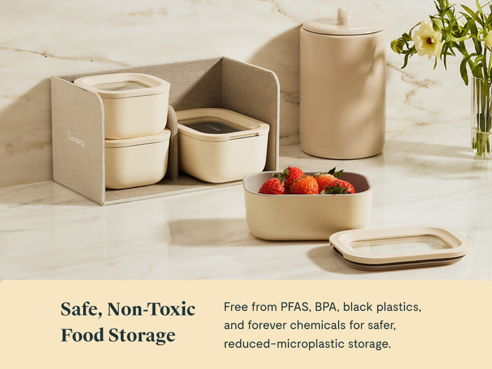 Food Storage + Minis Set Glass Food Storage Containers with Lids Cream - Image 4