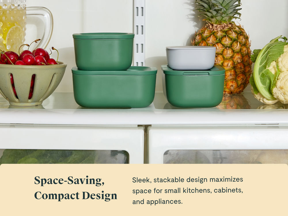 Food Storage + Minis Set Glass Food Storage Containers with Lids Cream - Image 6
