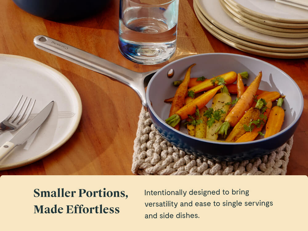 Mini Fry Pan Non-Toxic Surface Ceramic Non-Stick Marigold - Image 5